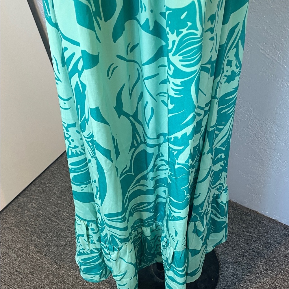 Tropical Teal Maxi Dress - Picture 3 of 4